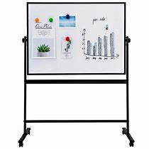 Deli Magnetic White Board Double-sided Size 3x4 ft with Tires